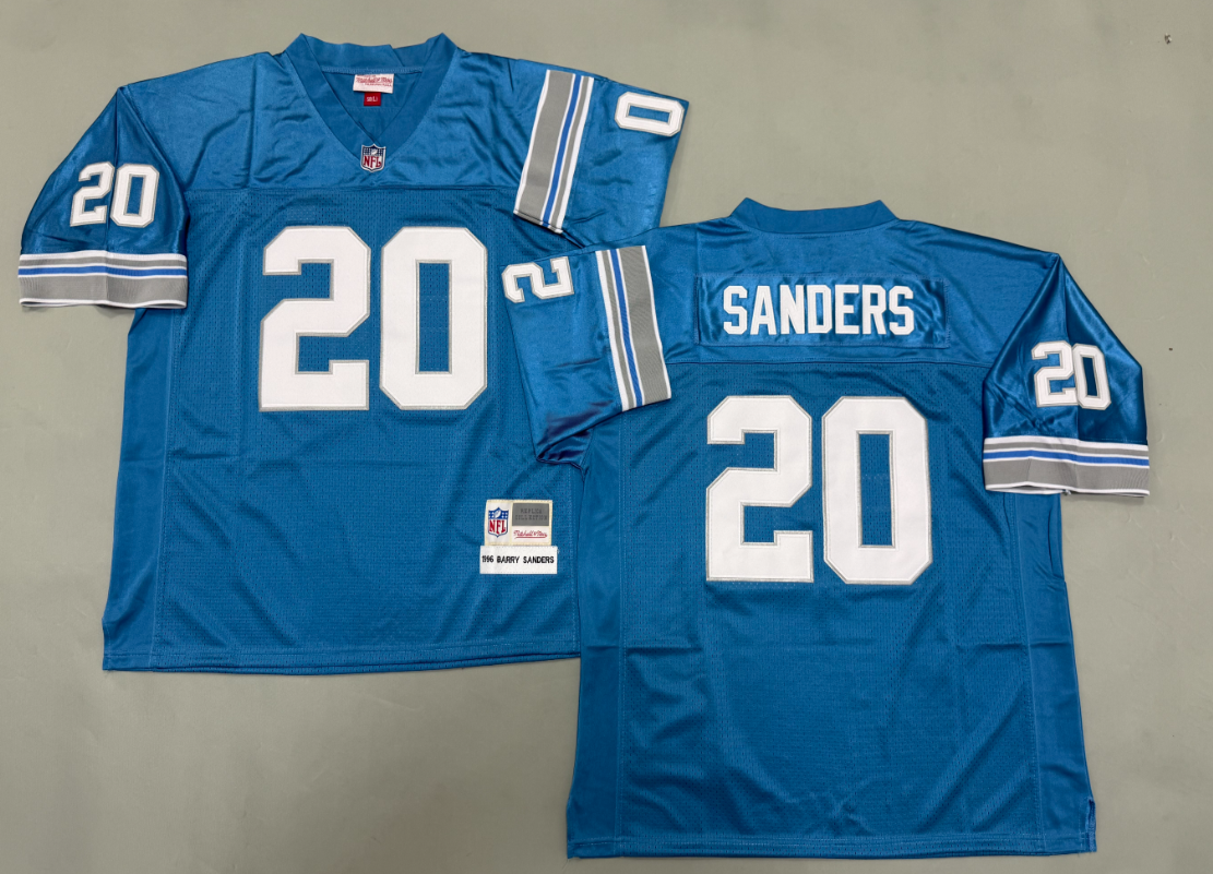 Barry Sanders Detroit Lions Authentic Throwback Retired Player Jersey