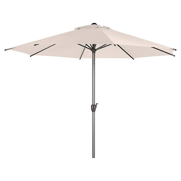 Parasol droit rectangulaire inclinable Loompa blé 3m - Hespéride