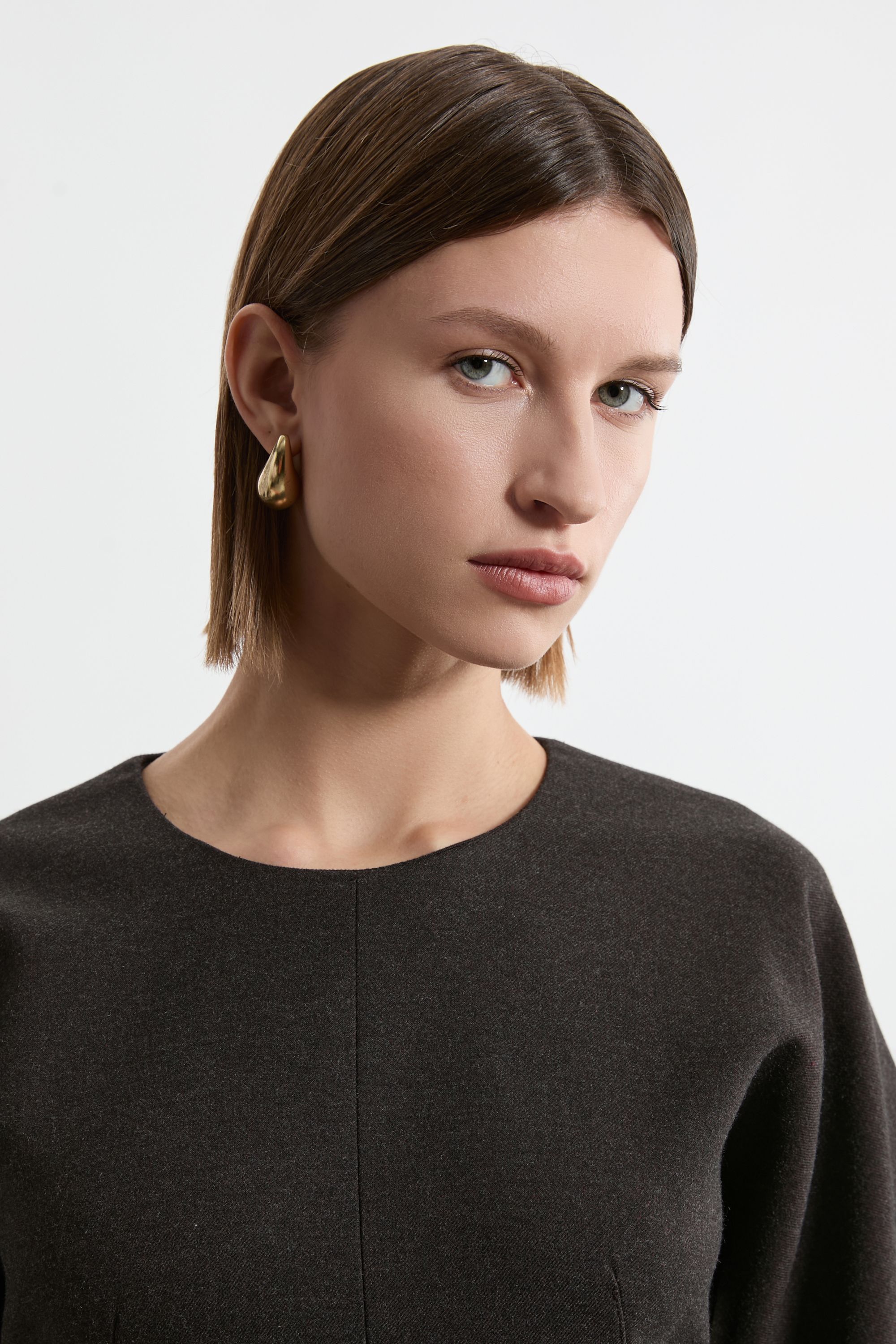 KarenMillen Petite Flannel Tailored Belted Dress