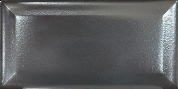 Faïence murale métro noir mat L.15 x l.7,5 cm x ép.7,2 mm