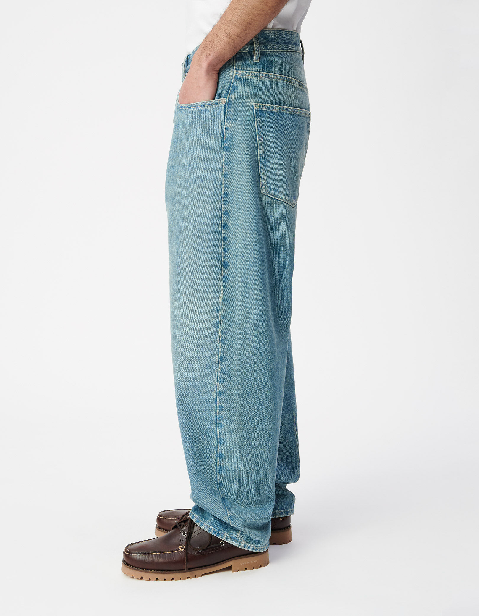 Jean barrel bleu Homme