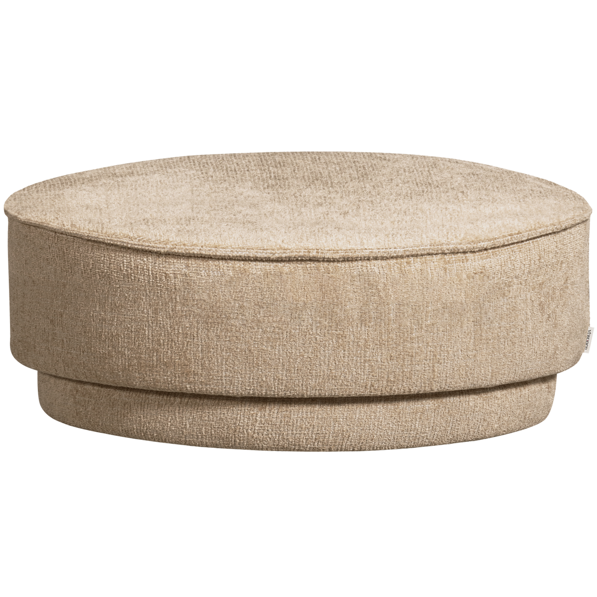 vtwonen poef Pearl - Chenille - Naturel Melange - 80x80x28
