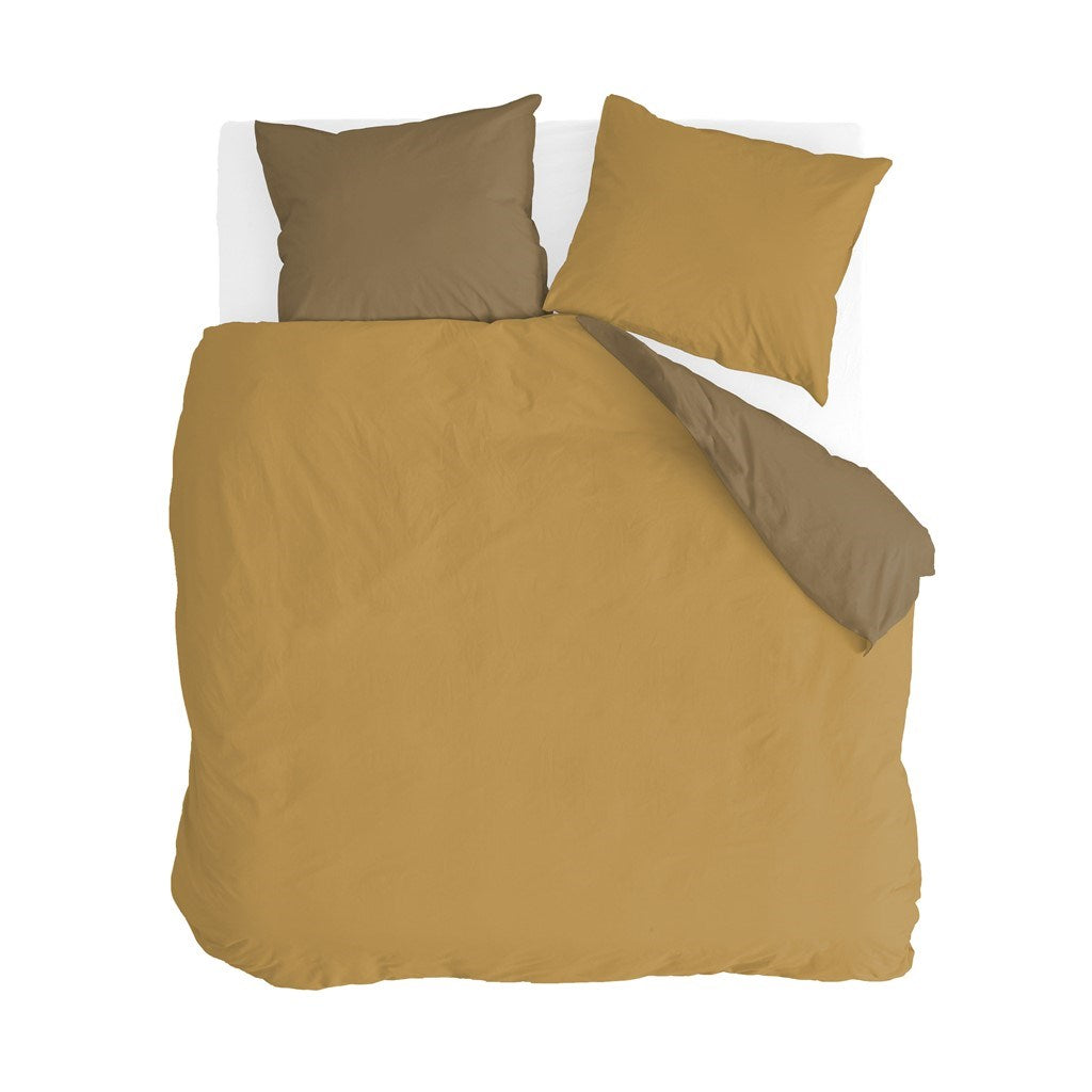 Byrklund - Dekbedovertrek Side Way - 240x220 - Geel   Mosterd
