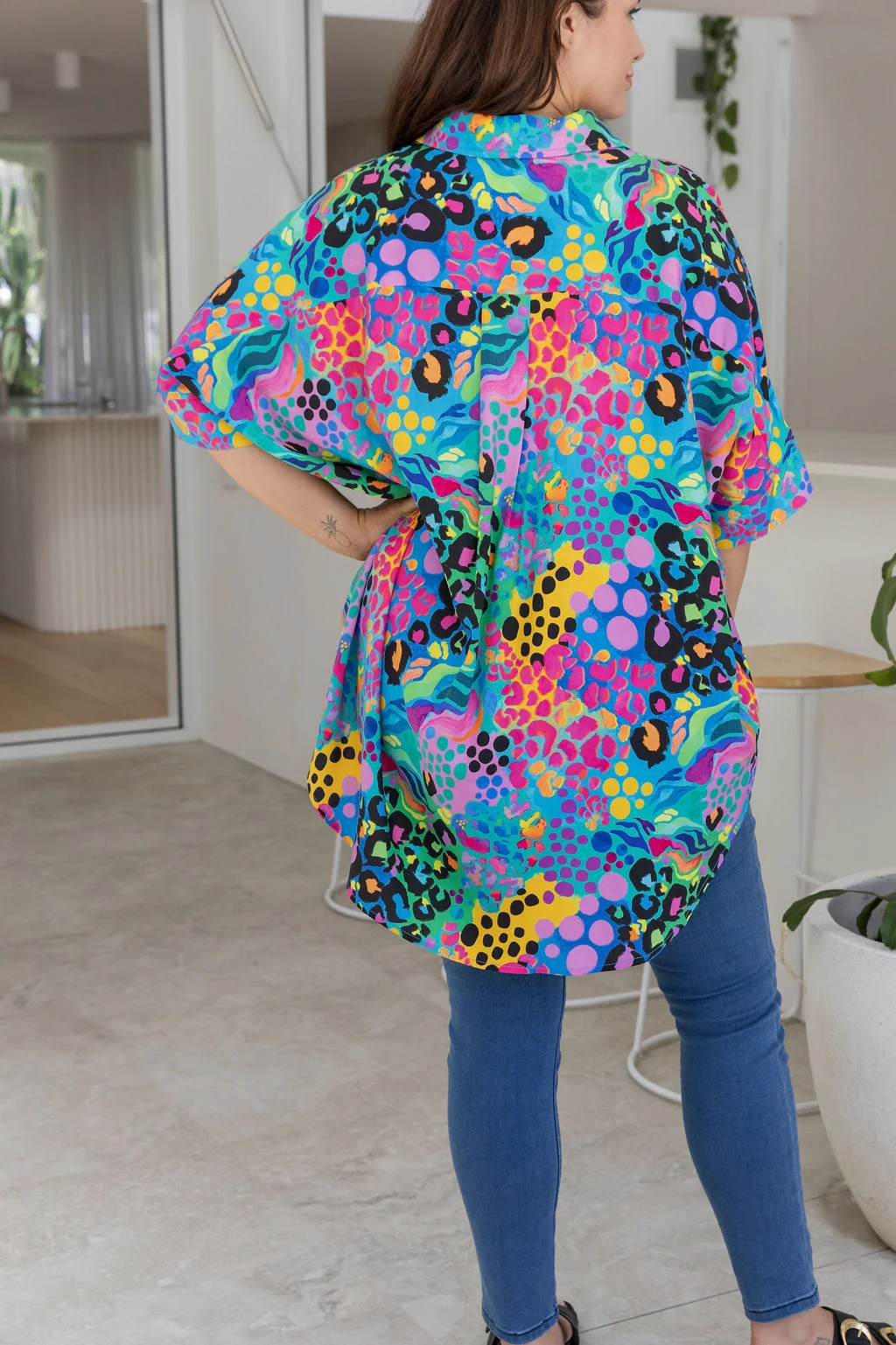 Tammin Shirt in Electric Leopard by Kasey Rainbow