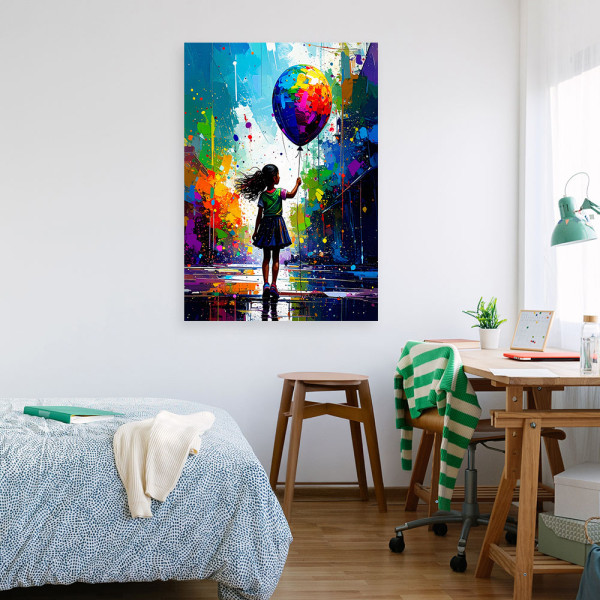 Obraz, Dziewczynka z Balonem Graffiti Street Art 20x30