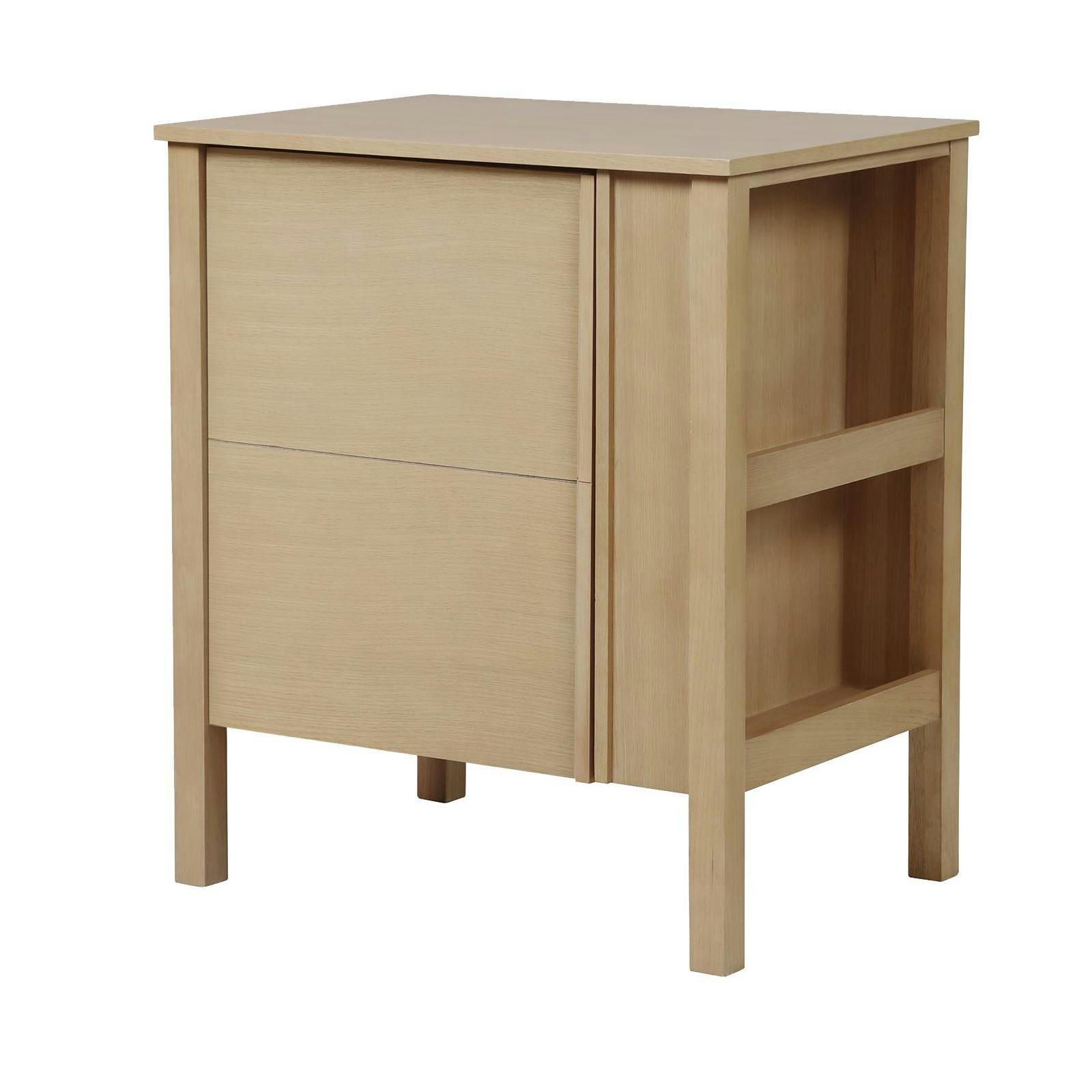 NESTO - Meuble simple vasque 70cm chêne  porte lisse