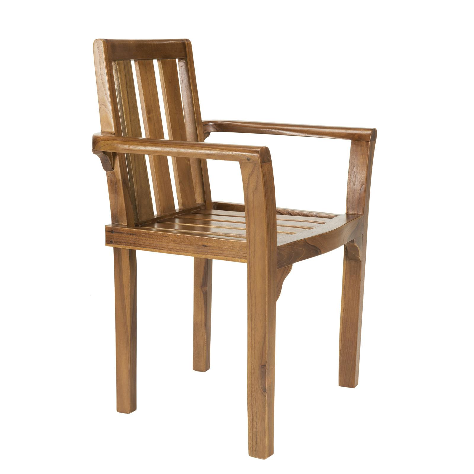 Fauteuil de jardin en teck huilé (lot de 2) MACAO