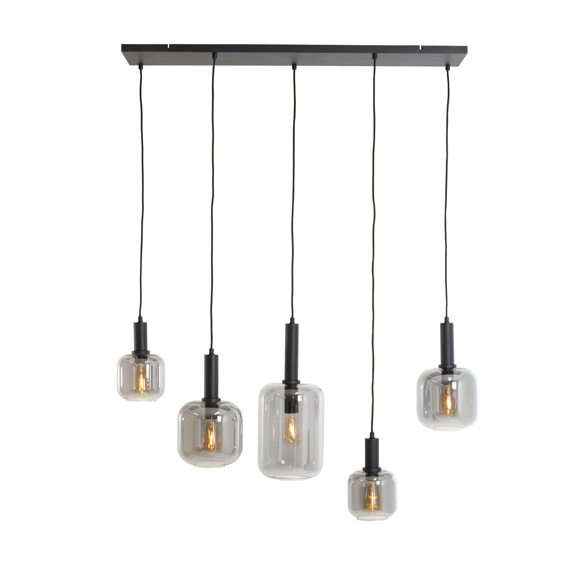 Light & Living Hanglamp Lekar - Smoke Glas - 110x22x32cm - 5L