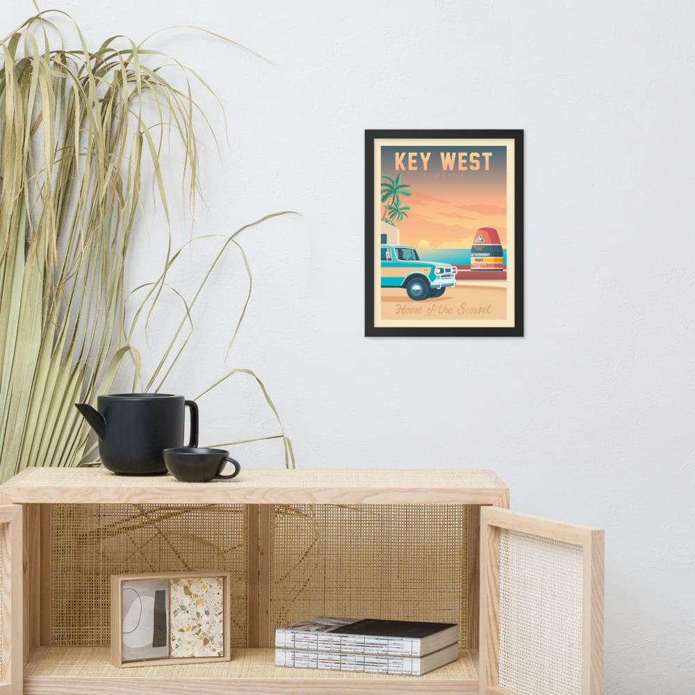 - Affiche Key West Southernmost point  21x29,7 cm