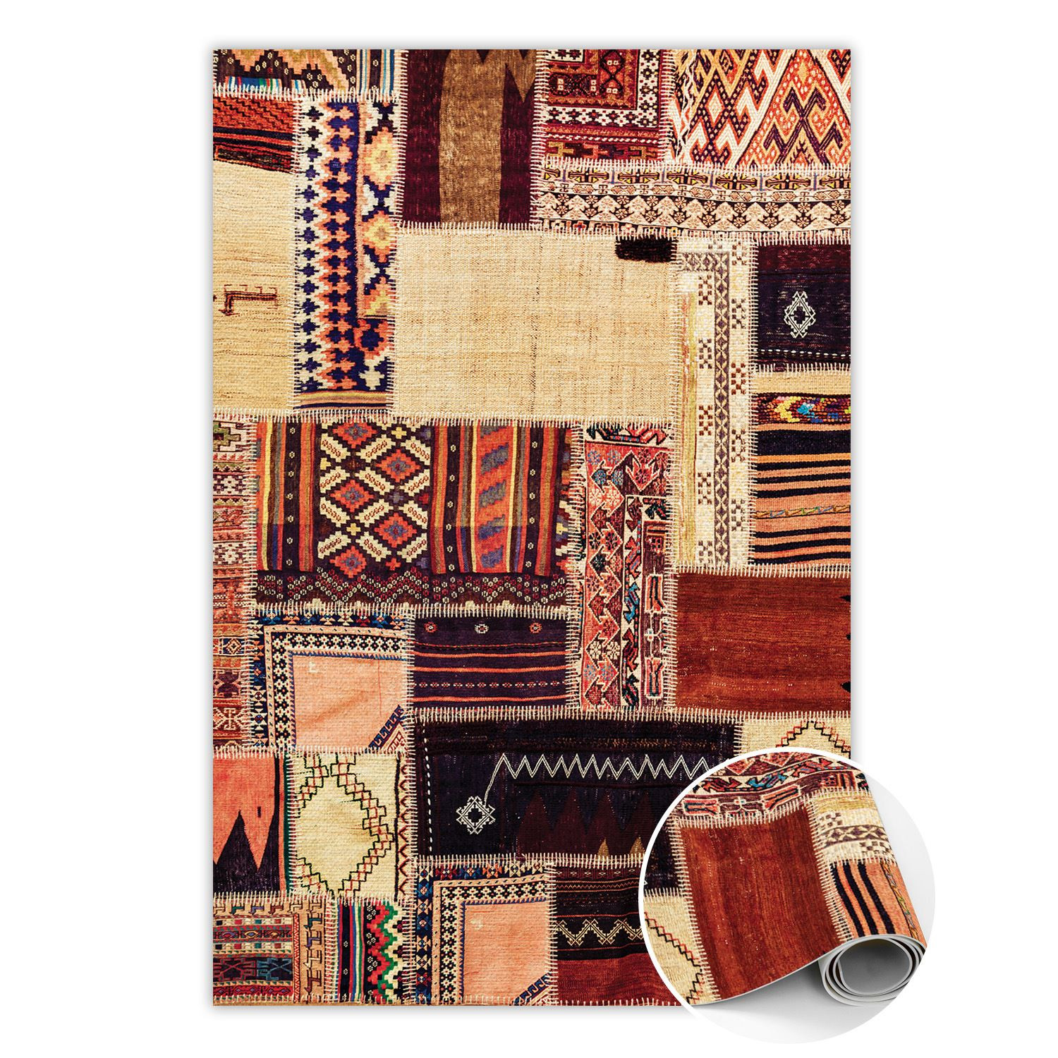 Dywan winylowy do domu Abstrakcyjny patchwork 60 x 90 cm
