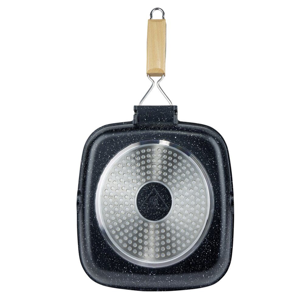 Poêle grill tous feux dont induction aluminium noir Ø24cm