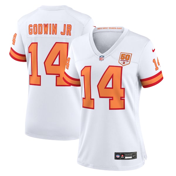 Chris Godwin Jr. '76 Tampa Bay Buccaneers Nike Women's 50th Season Game Jersey - White/Red