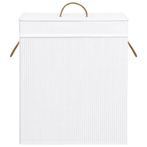 NNEVL Bamboo Laundry Basket White 83 L