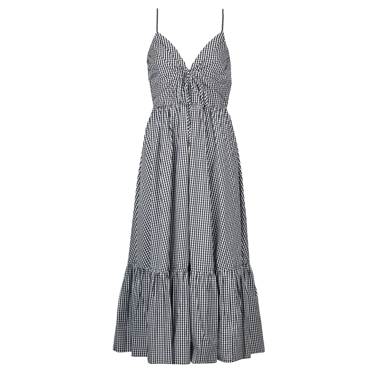 MICHAEL Michael Kors - GINGHAM MIDI DRESS - Black / White