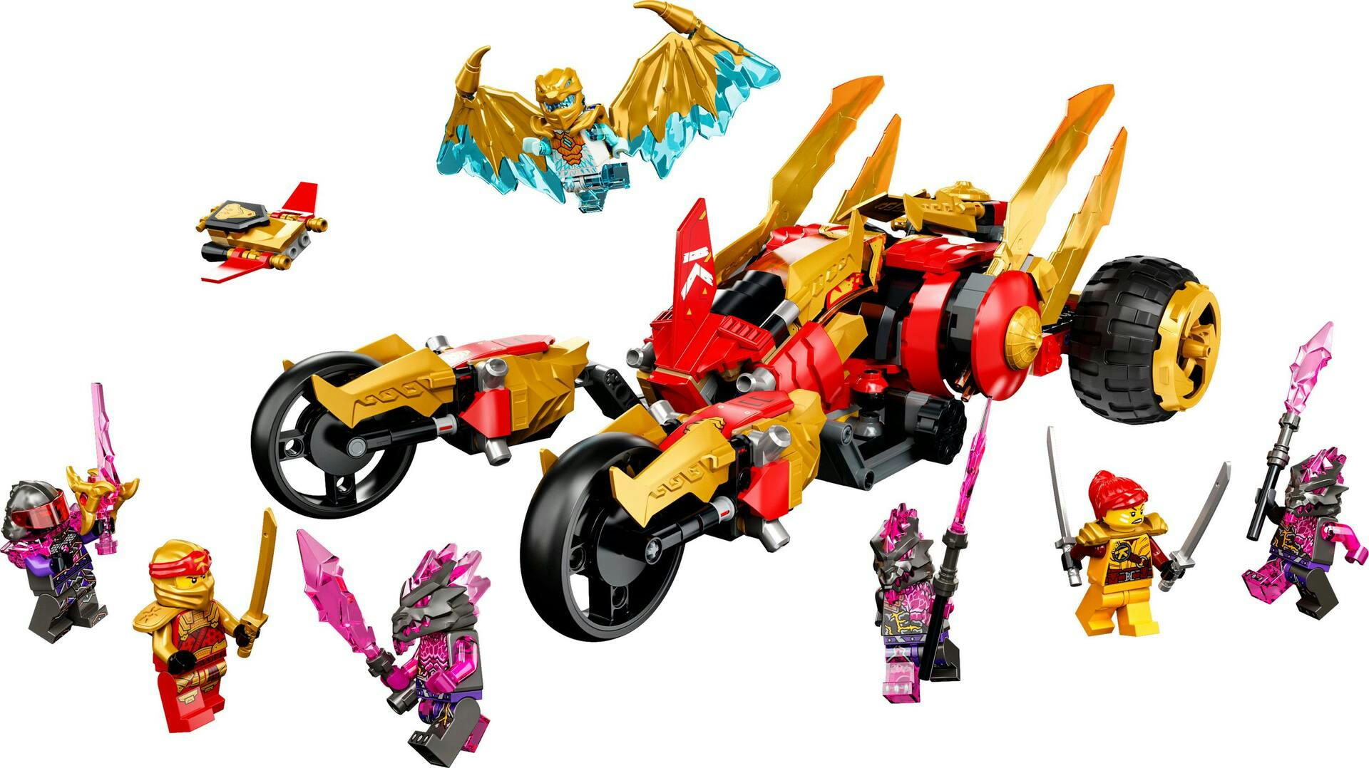 LEGO® NINJAGO® Kai’s Golden Dragon Raider - 71773, Ages 8+