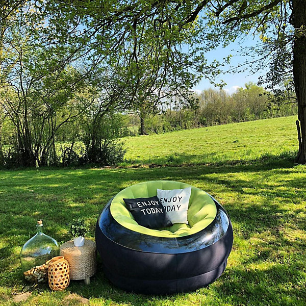 Fauteuil gonflable Onyx vert et noir Intex
