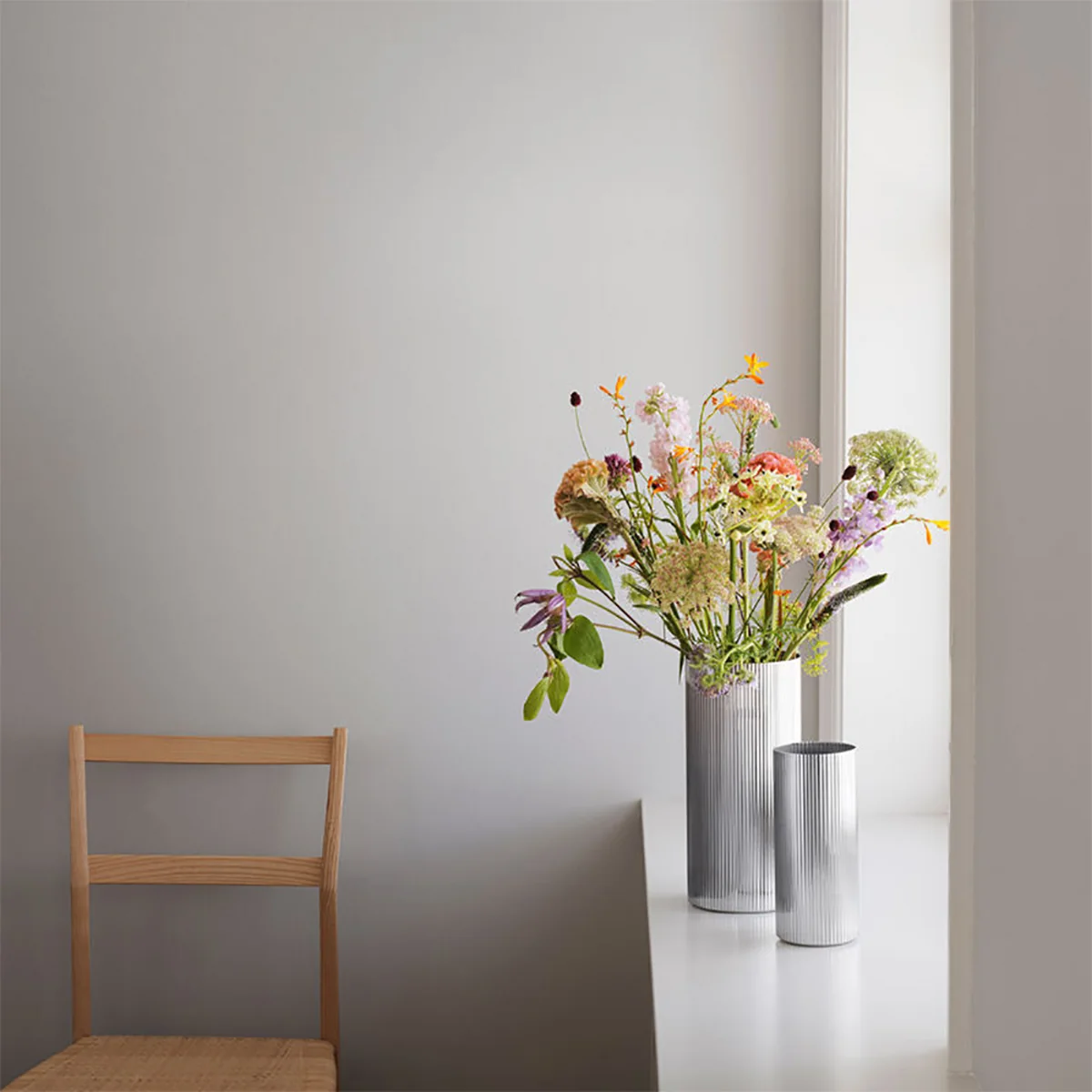 Georg Jensen - Bernadotte Vase groß, Edelstahl poliert