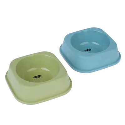 zooplus Basics Plastic Square Cat Bowls