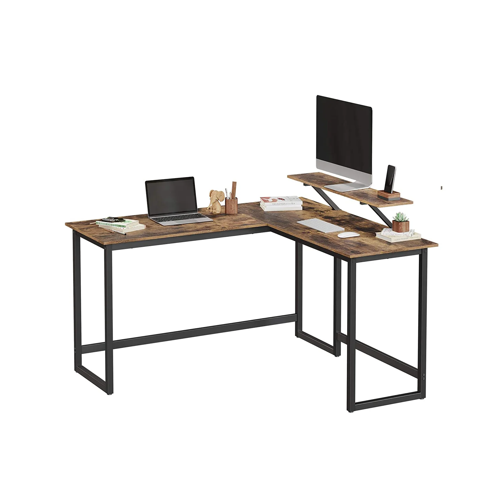 Bureau avec rehausseur d'écran