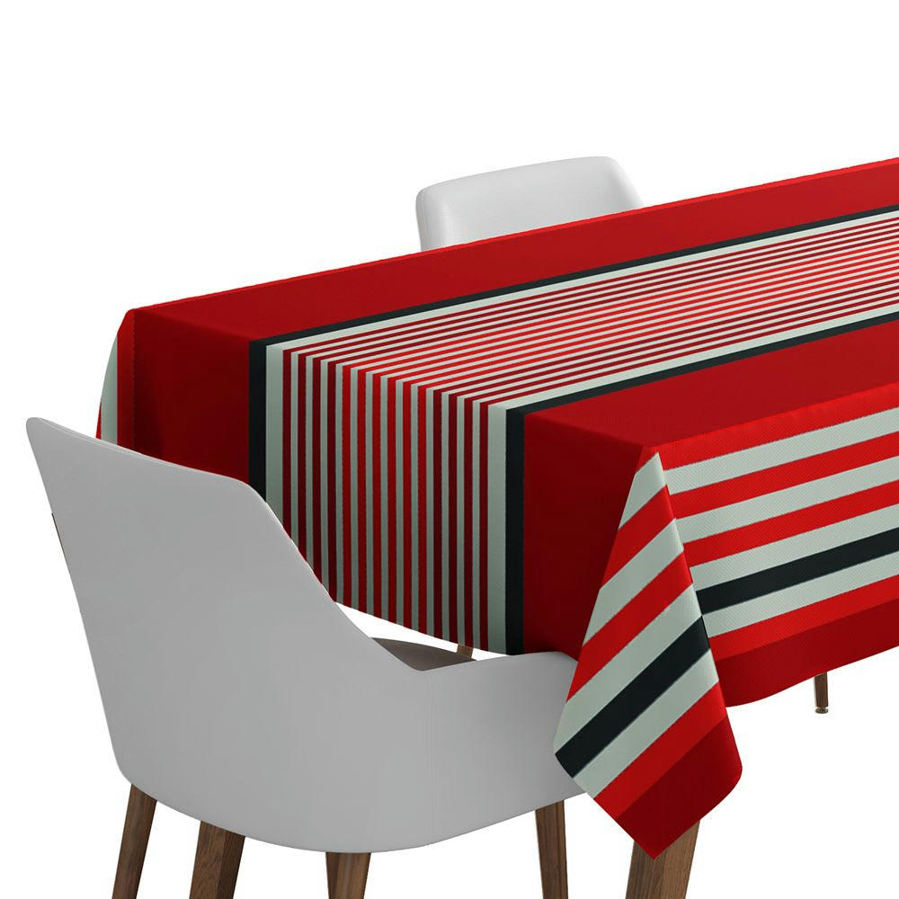AINHOA - Nappe coton Rouge 180x250 cm