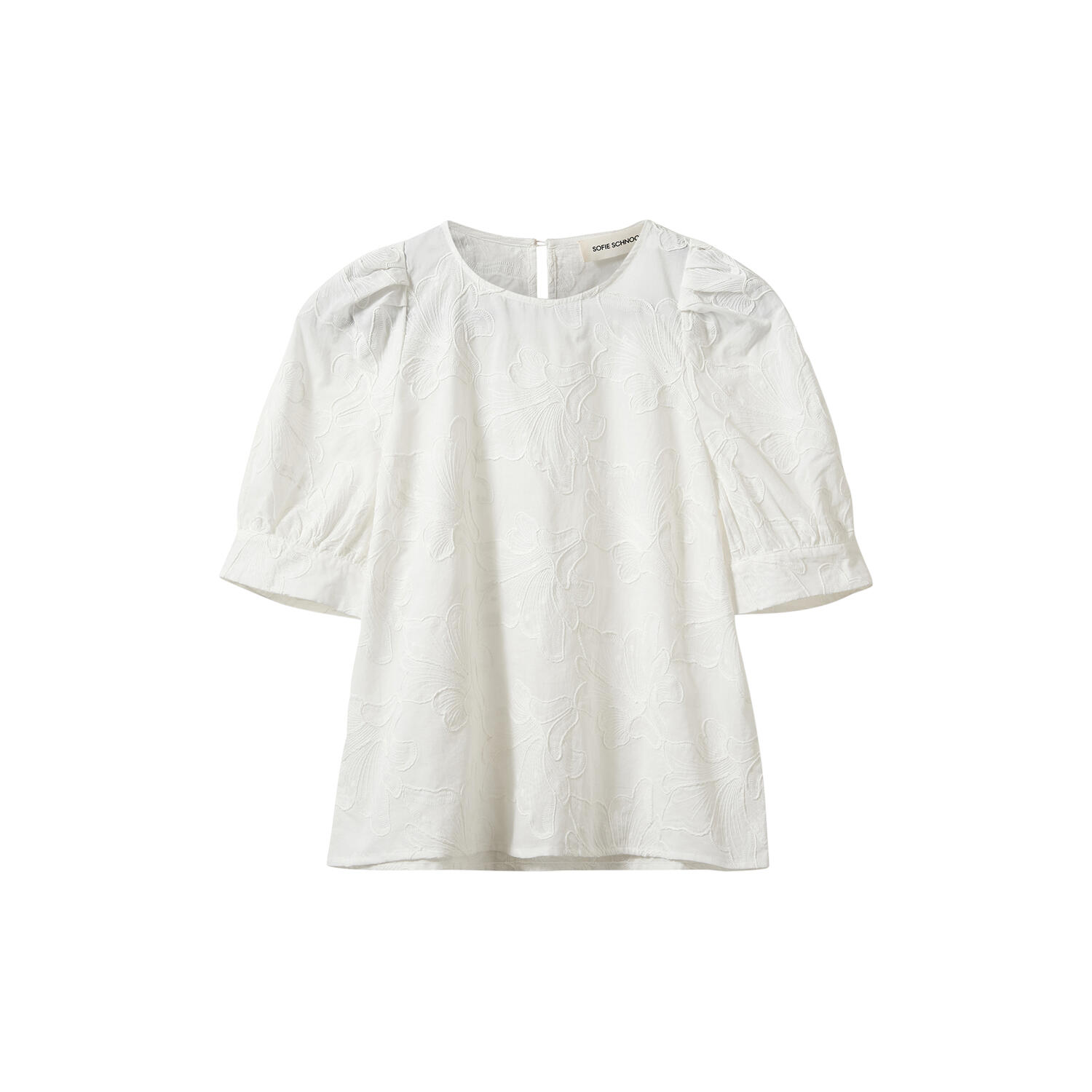 AhliaSW Puff Sleeve Blouse, white