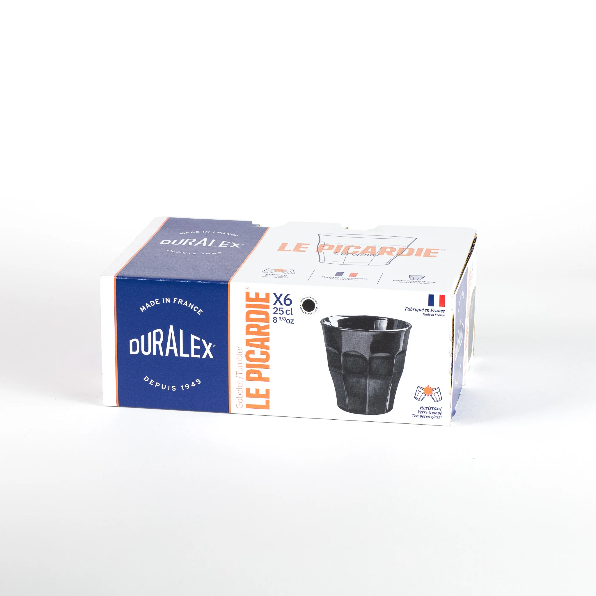 Le Picardie Noir brillant - Verre 25cl -  (Lot de 6)