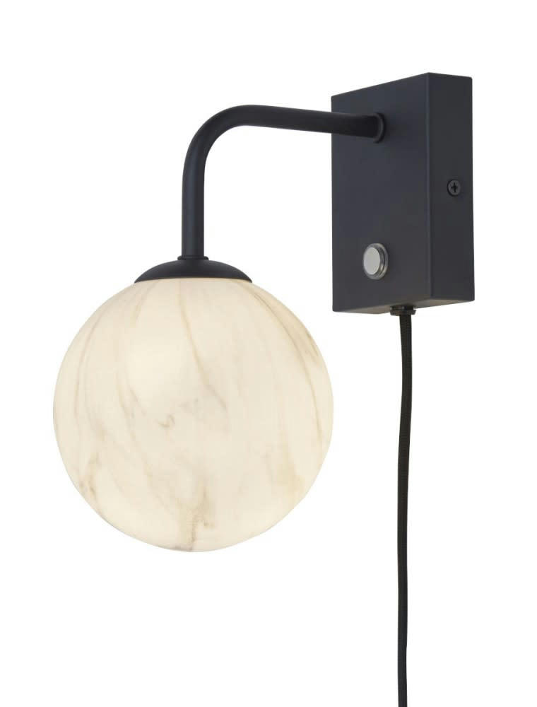 CARRARA - Applique  abat-jour en verre or/verre teint, h. 21cm