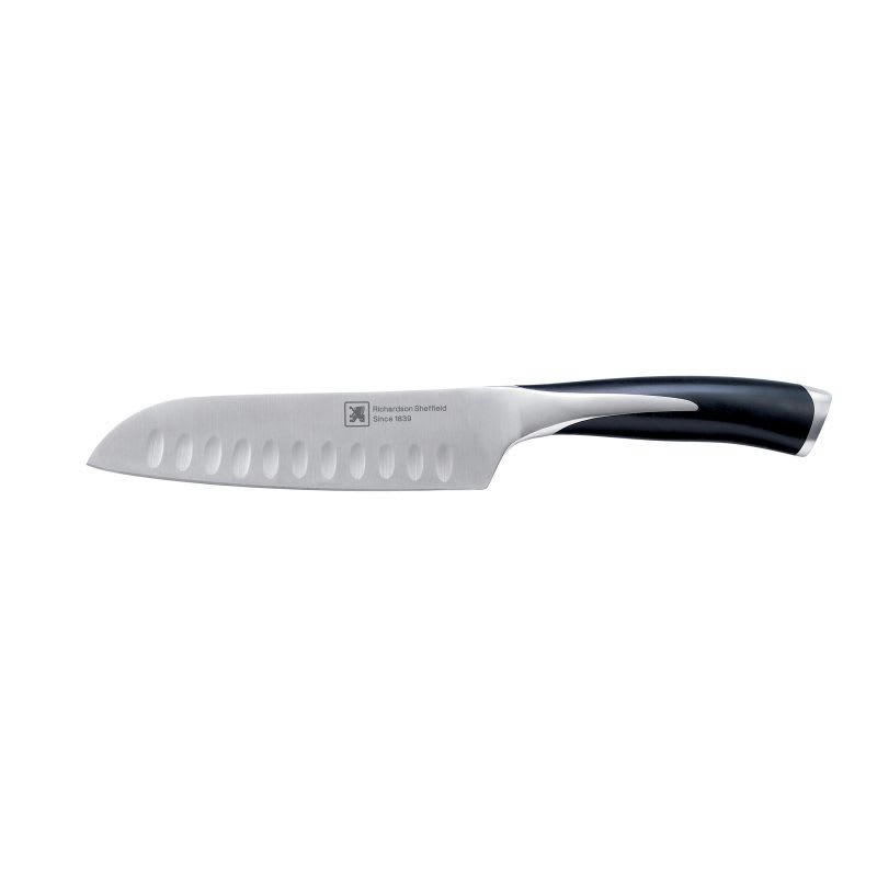 KYU - Couteau Santoku en MOV + ABS touché soft Noir