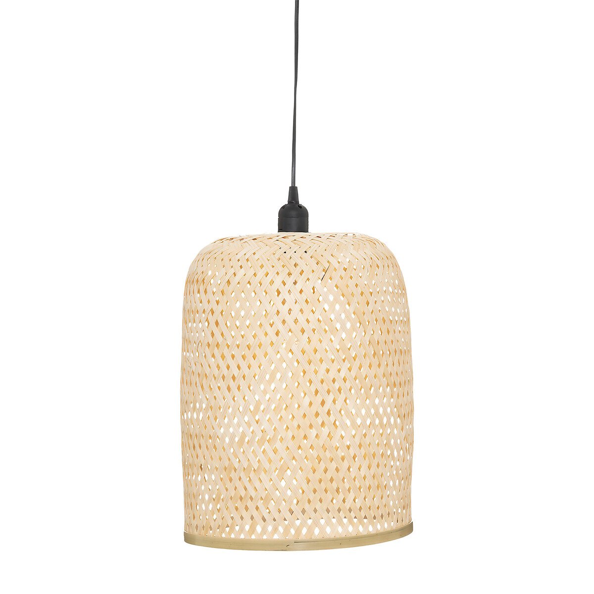 Candeeiro de teto ALI bege em bambu 28cm