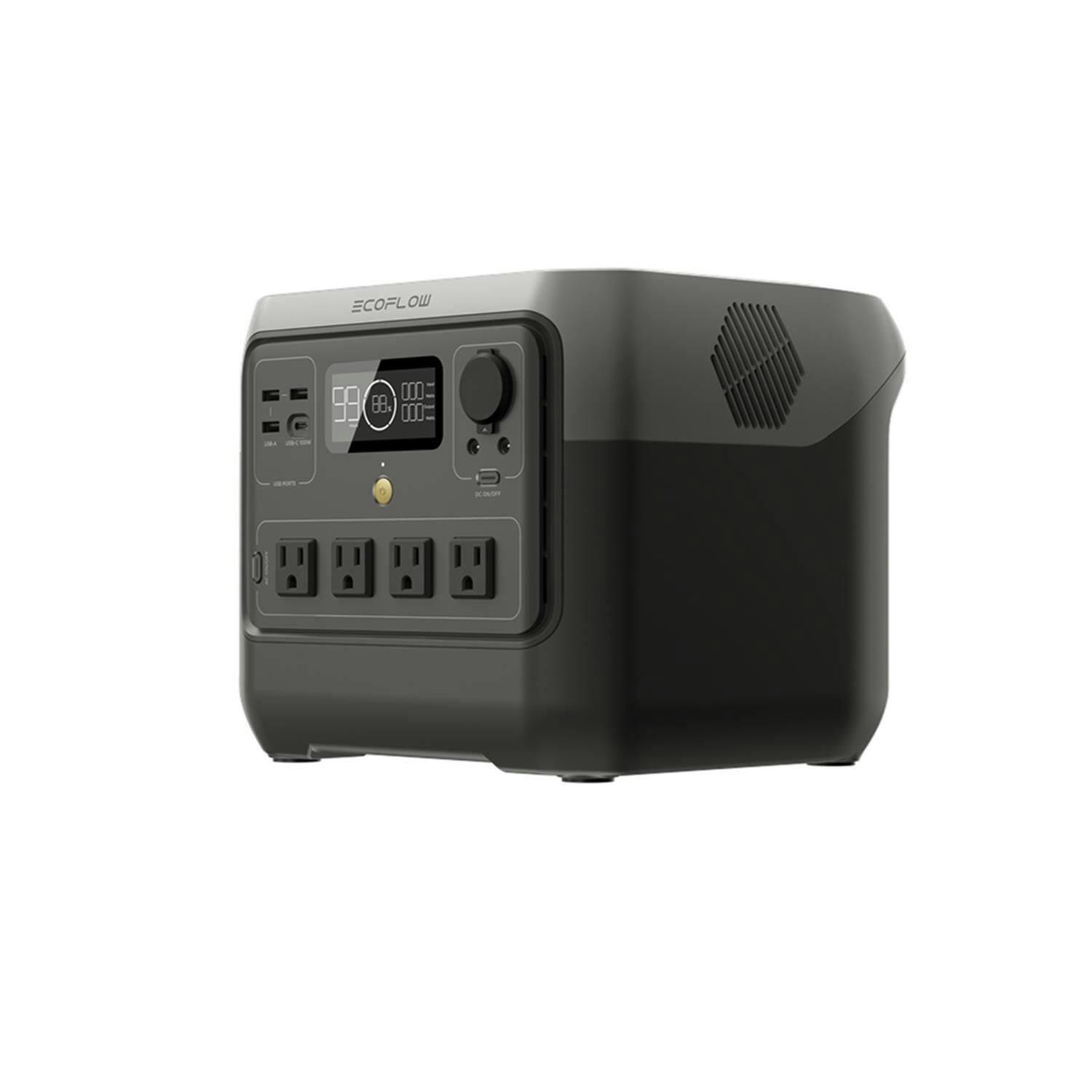 EcoFlow 800W Output/1600W Surge River 2 Pro  LFP Solar Generator 160W Solar Panel Bundle