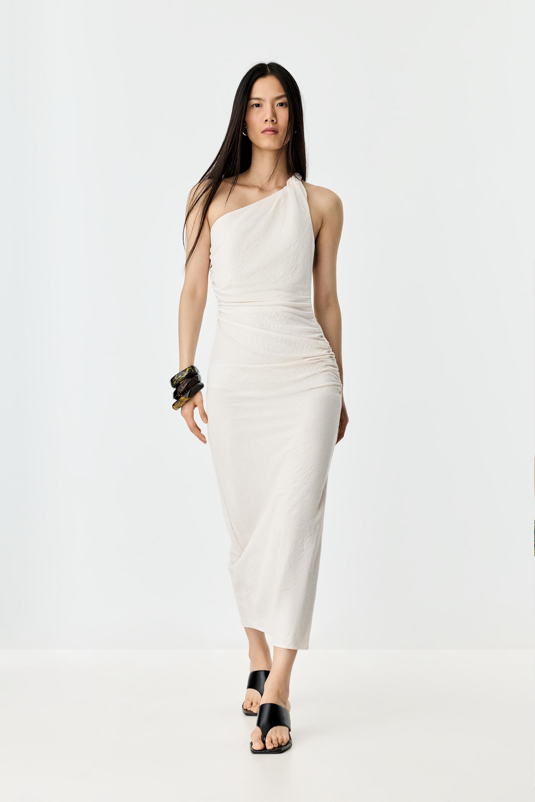 Vestido midi asimétrico