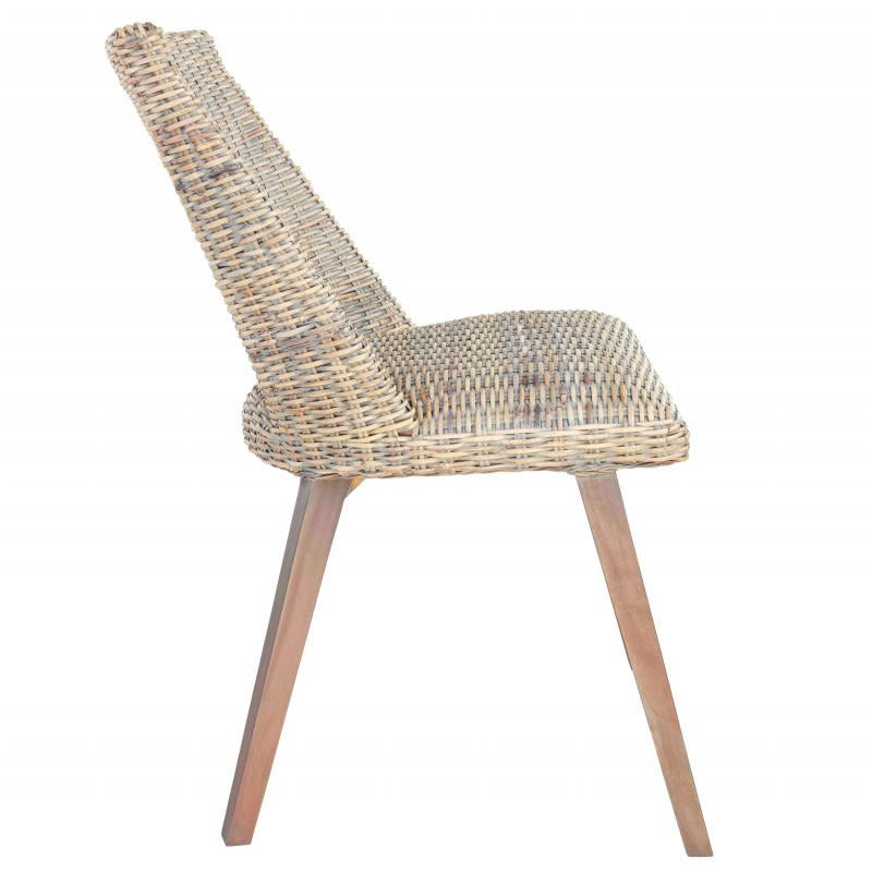 GABY - Chaise en rotin tressé gris