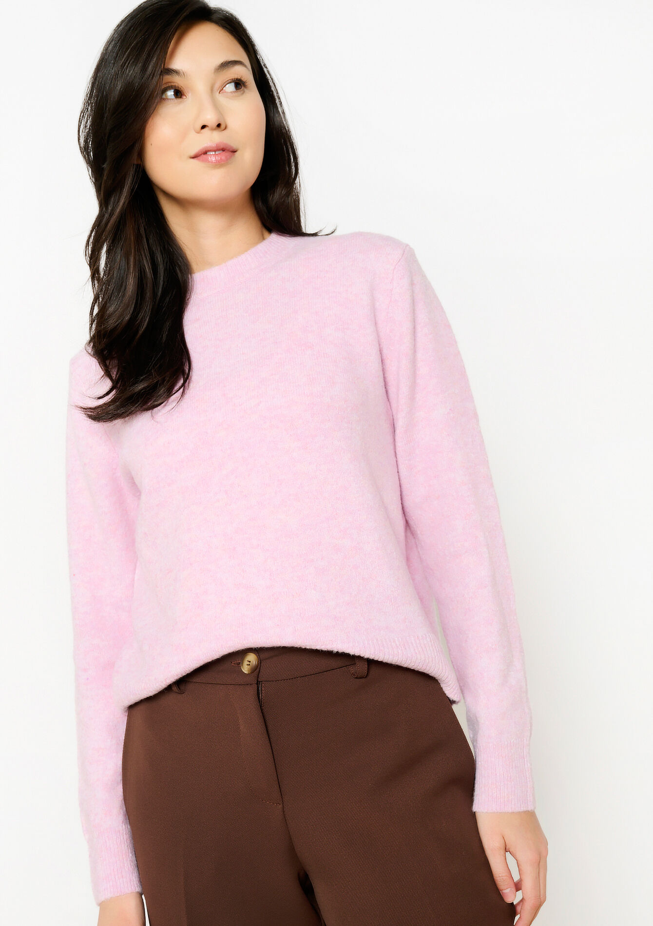 Basic trui met korte hals