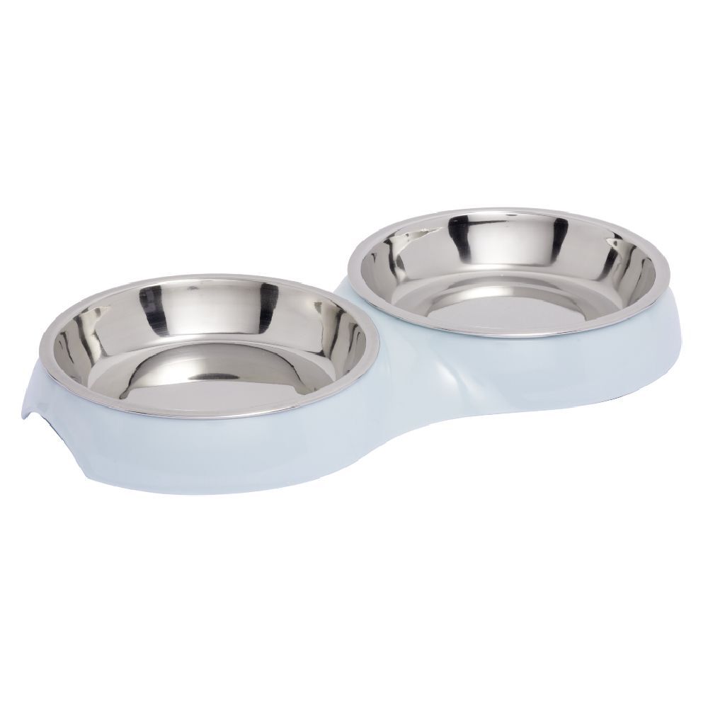 Gamelle double pour chat inox (2 modèles)