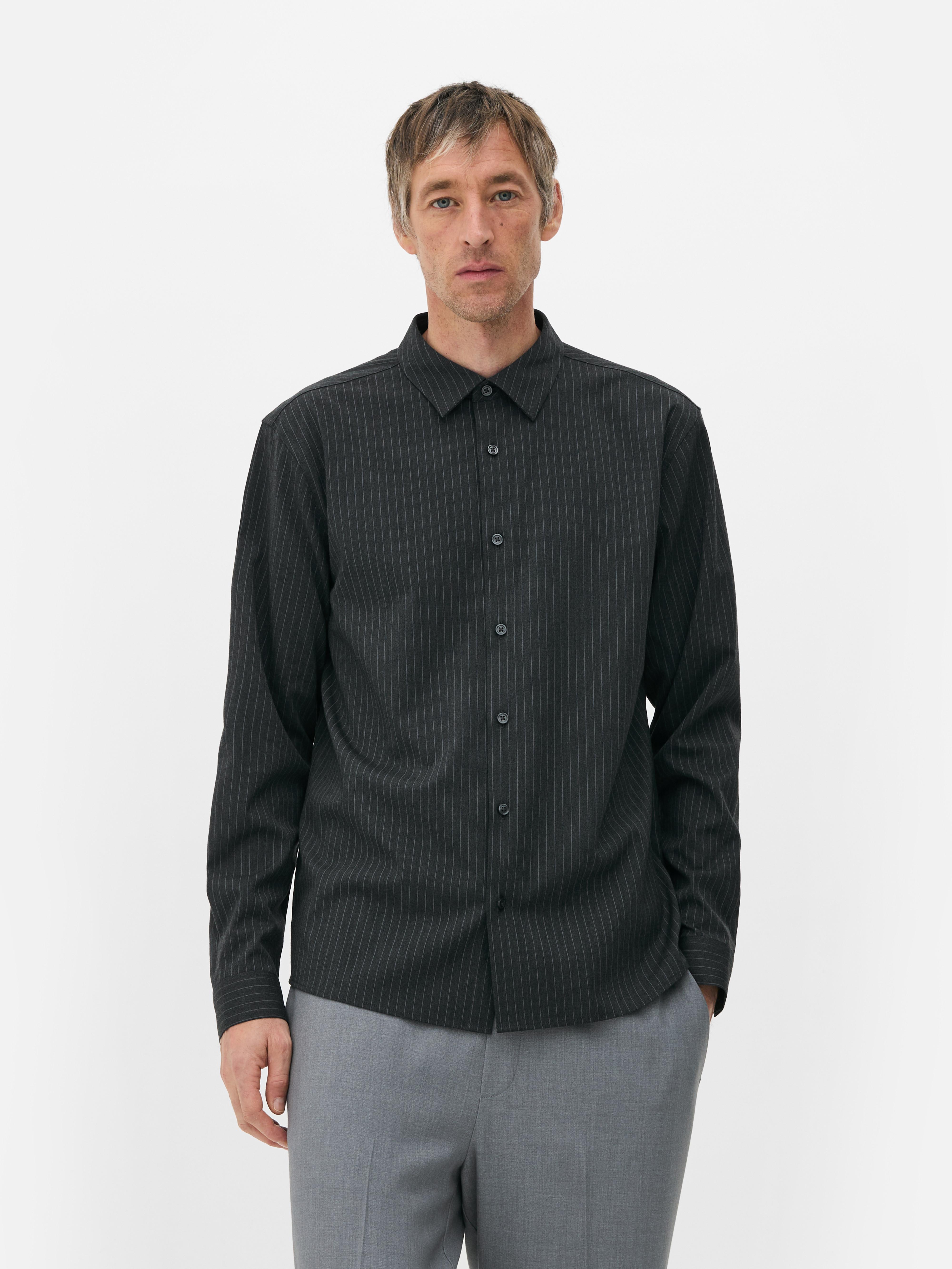 Long-Sleeve Pinstripe Shirt
