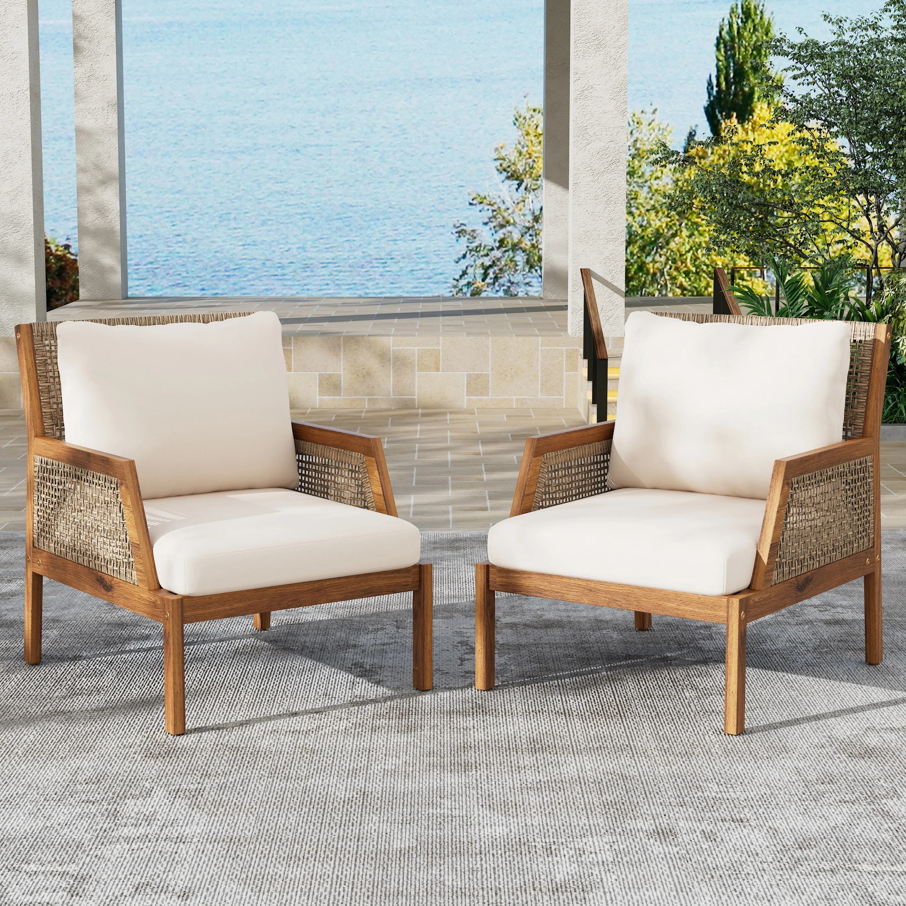 Theresa Outdoor Wicker Arm Club Chair by Christopher Knight Home