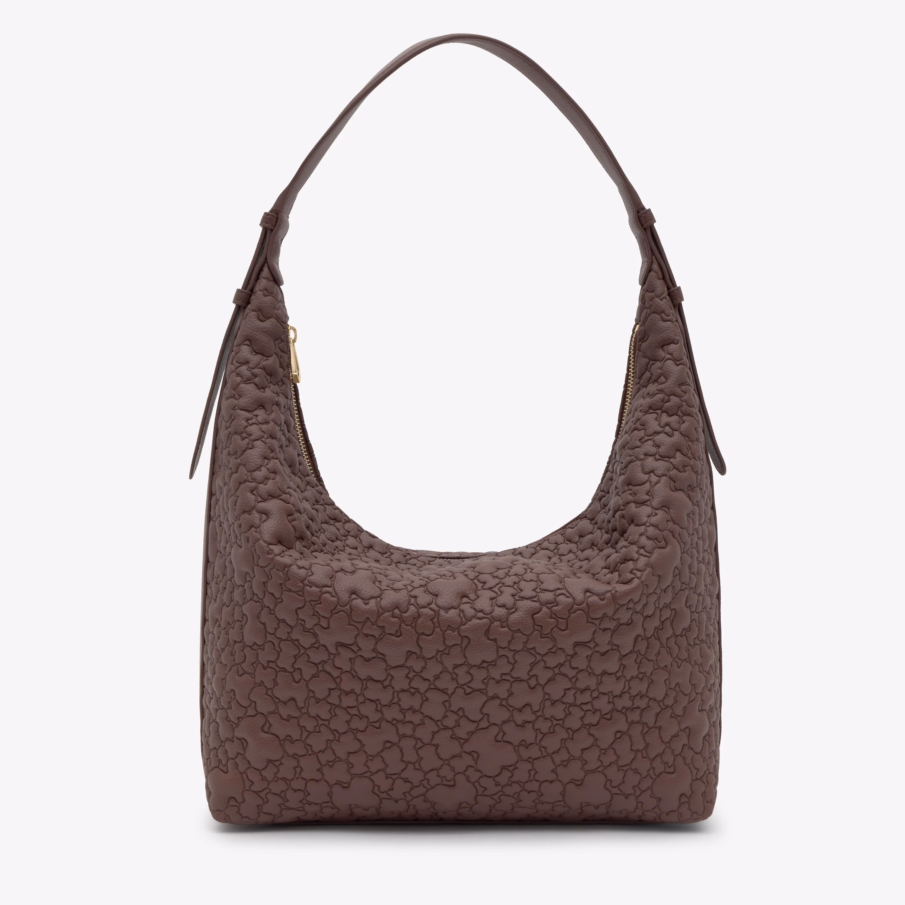 Bolso de hombro grande marrón Tous Puffy Bear