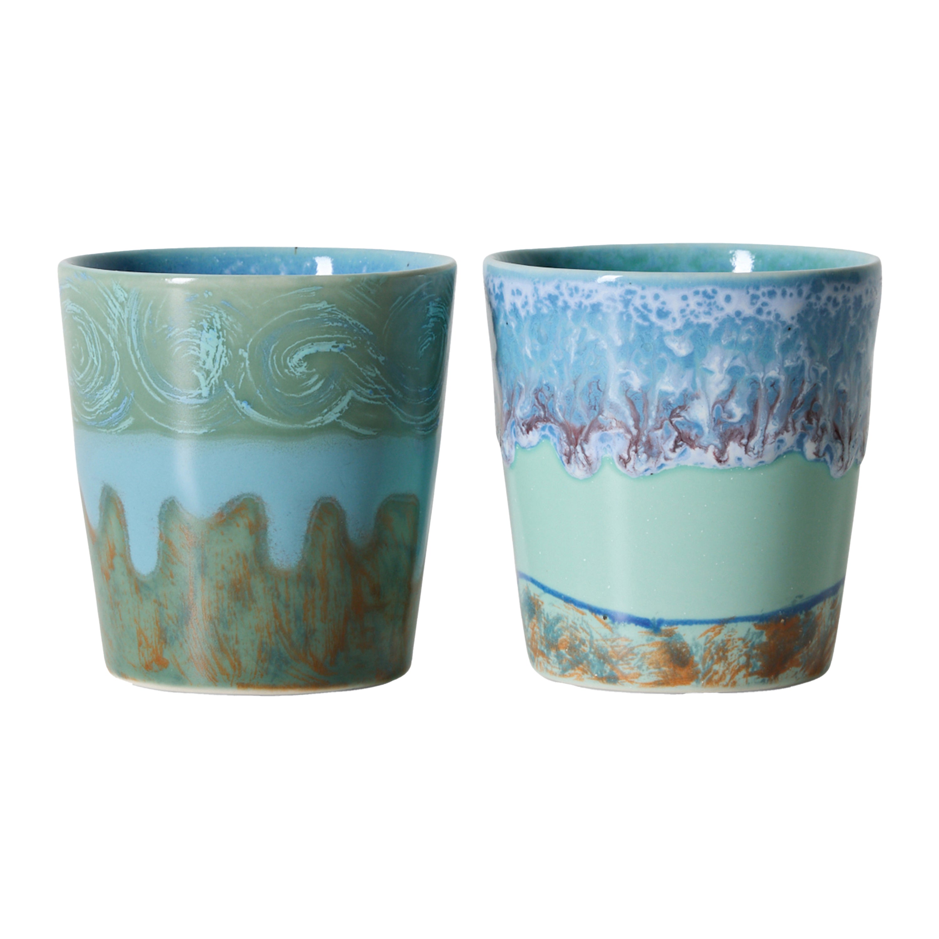 HKliving 70's Ceramics Van Gogh Koffiemok - Set van 2 - Self Portrait