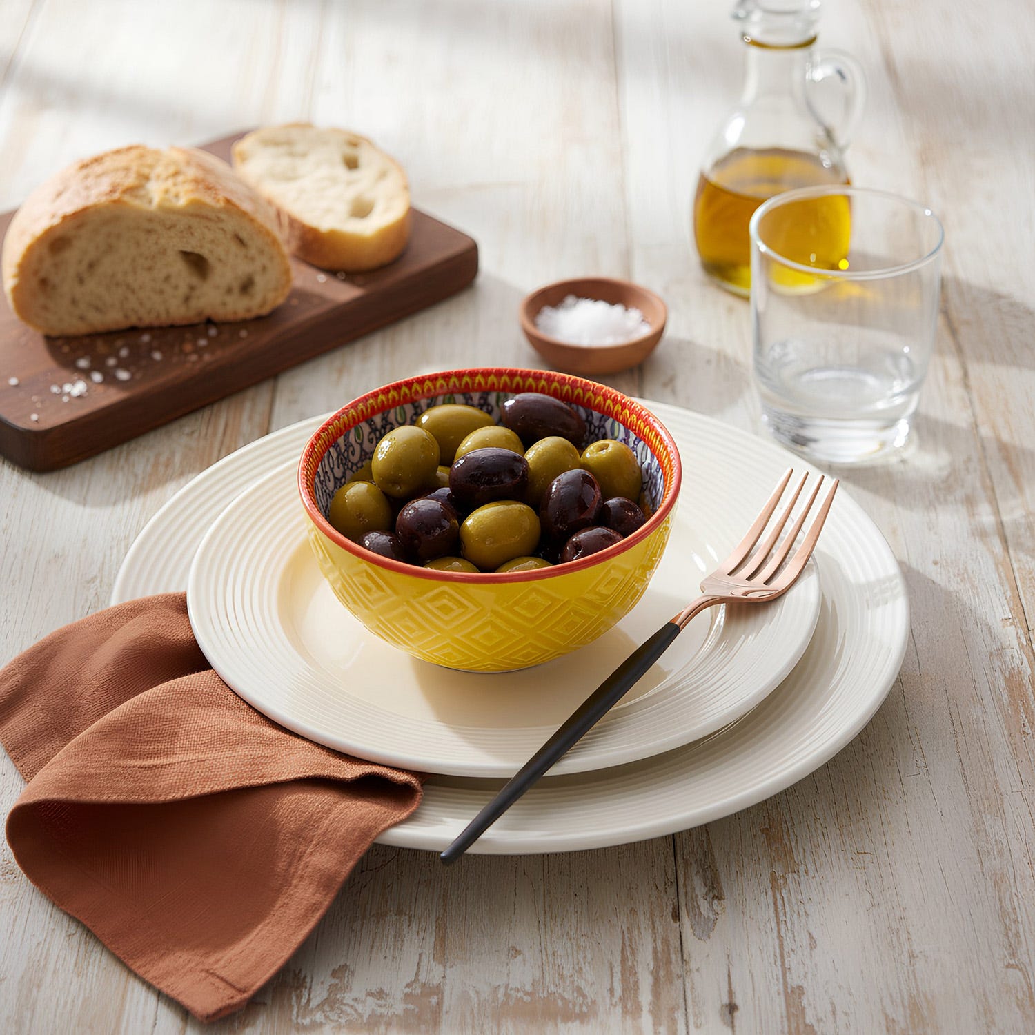 Set 6 forchettine nero e rosa gold Luxy