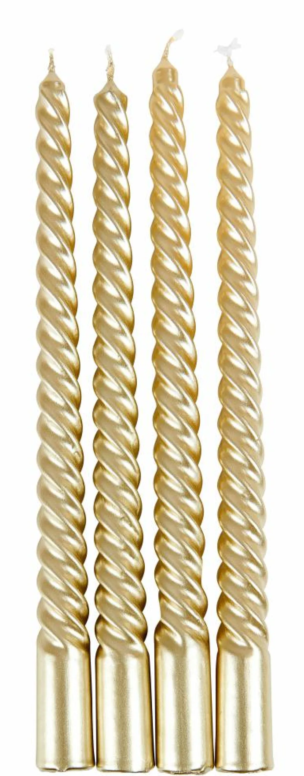 Bougies^CASA TWIST Bougies Torsadées Set De 4 Orange