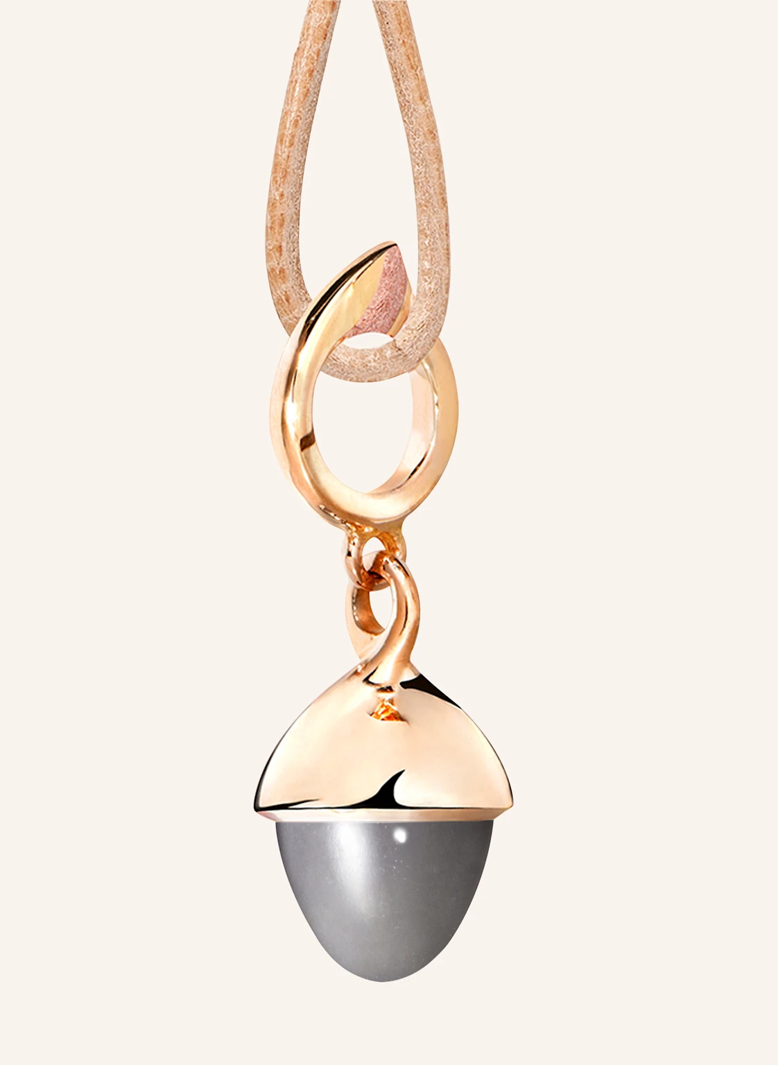 TAMARA COMOLLI Anhänger PENDANT MIKADO FLAMENCO MOONSTONE GREY aus 18K Roségold mit grauem Mondstein