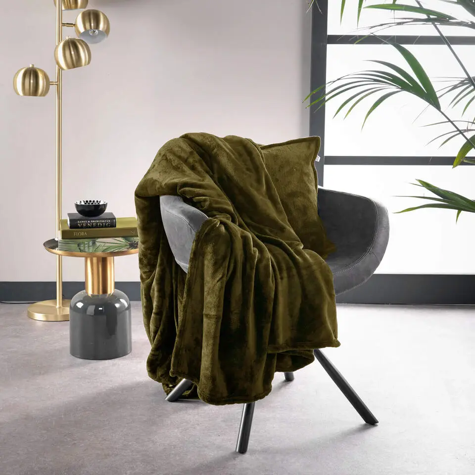 Plaid Marley - Military Olive - 150x200 cm