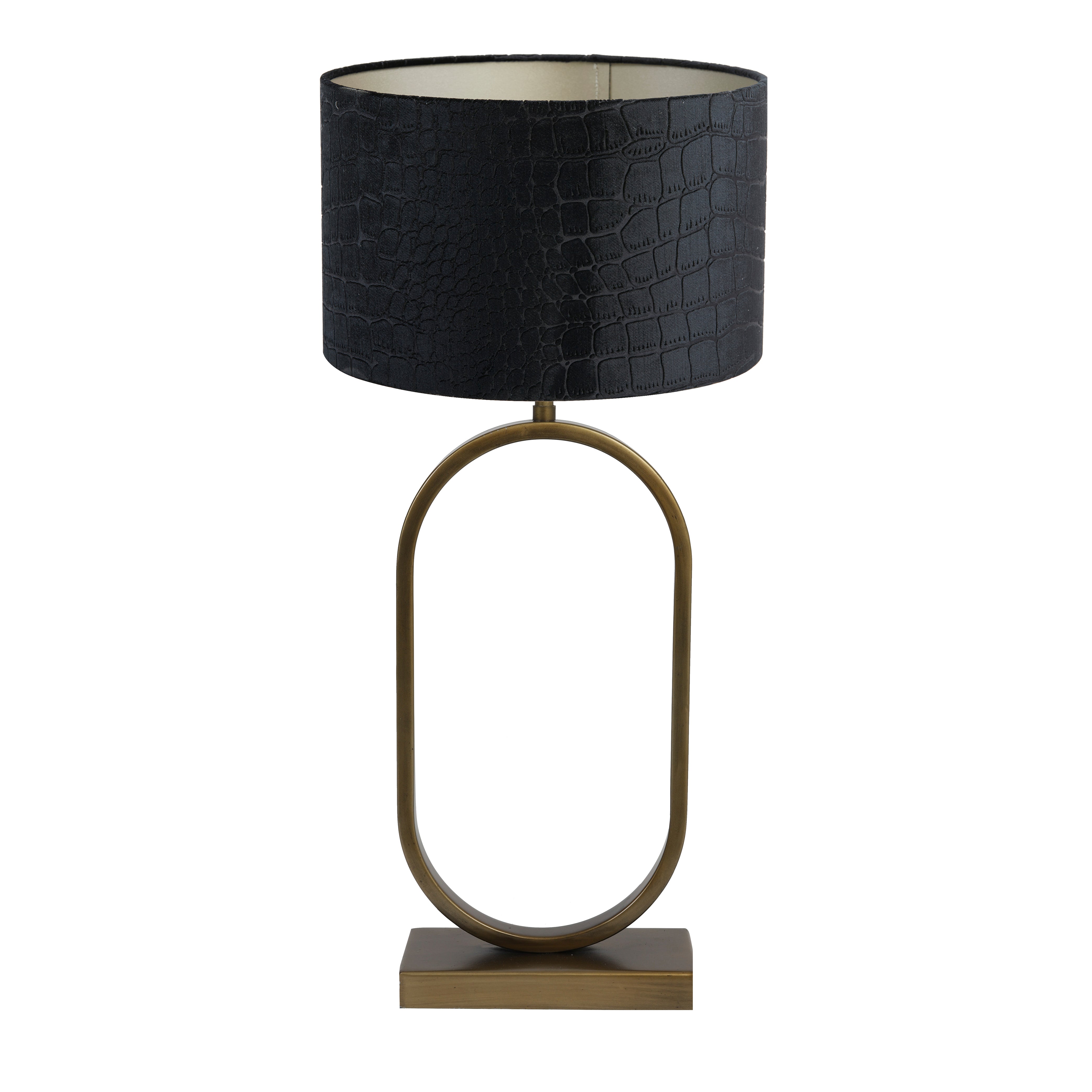 Light & Living tafellamp Jamiri/Praya - ant. brons, zwart - 30x30x67cm