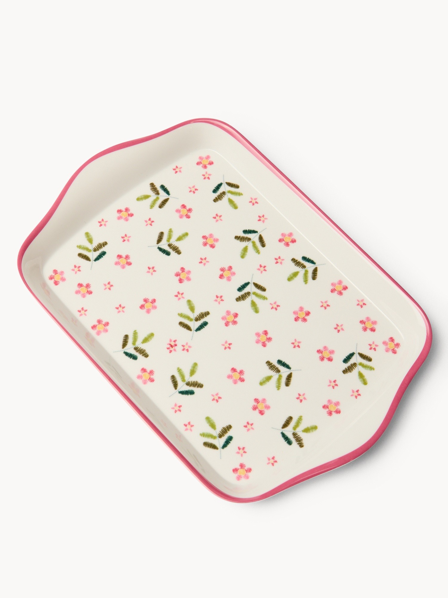 Vassoio in melammina motivo rose - Prezzo di lancio