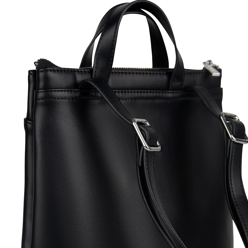 The Millie - Black Vegan Leather Backpack