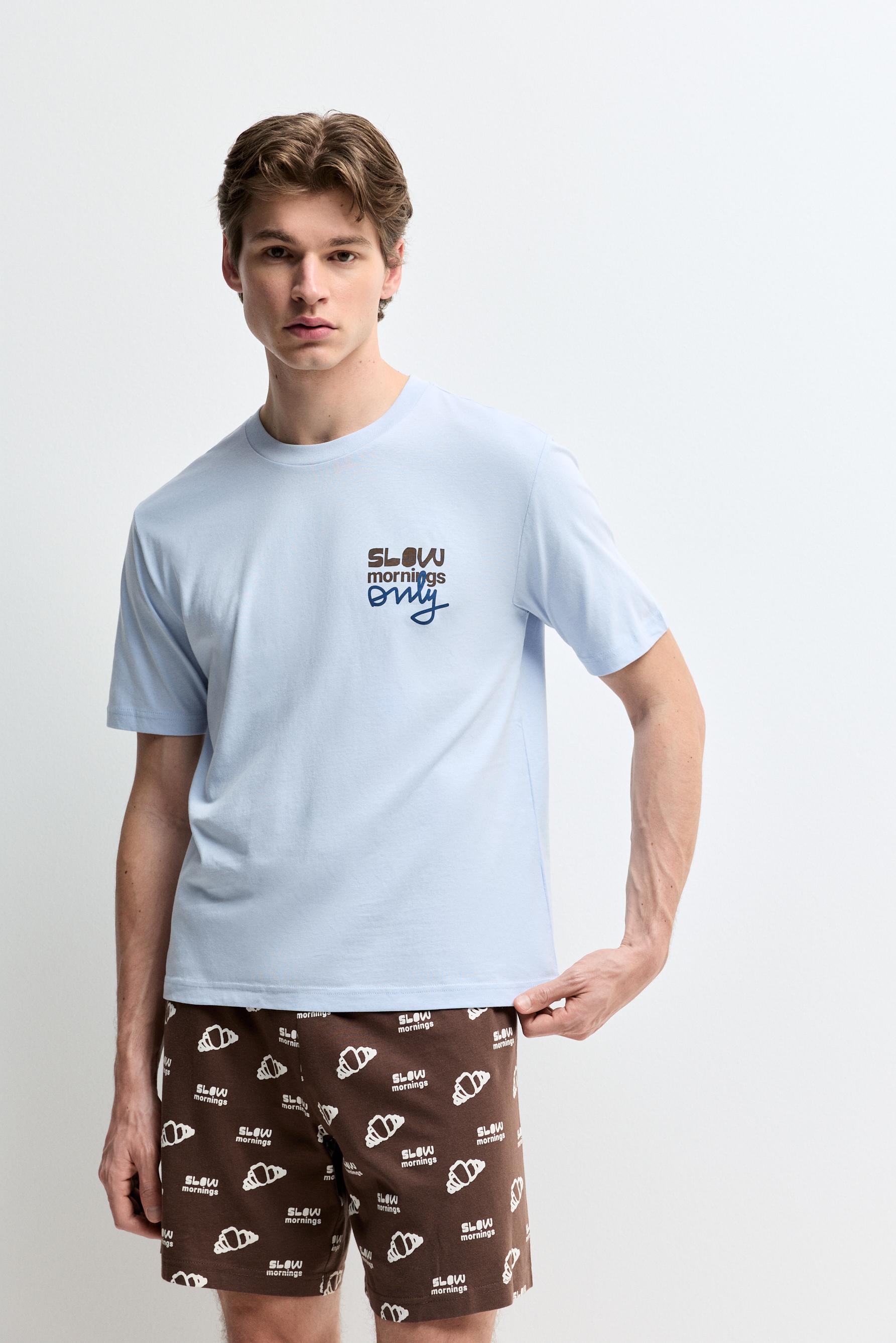 Pijama corto estampado