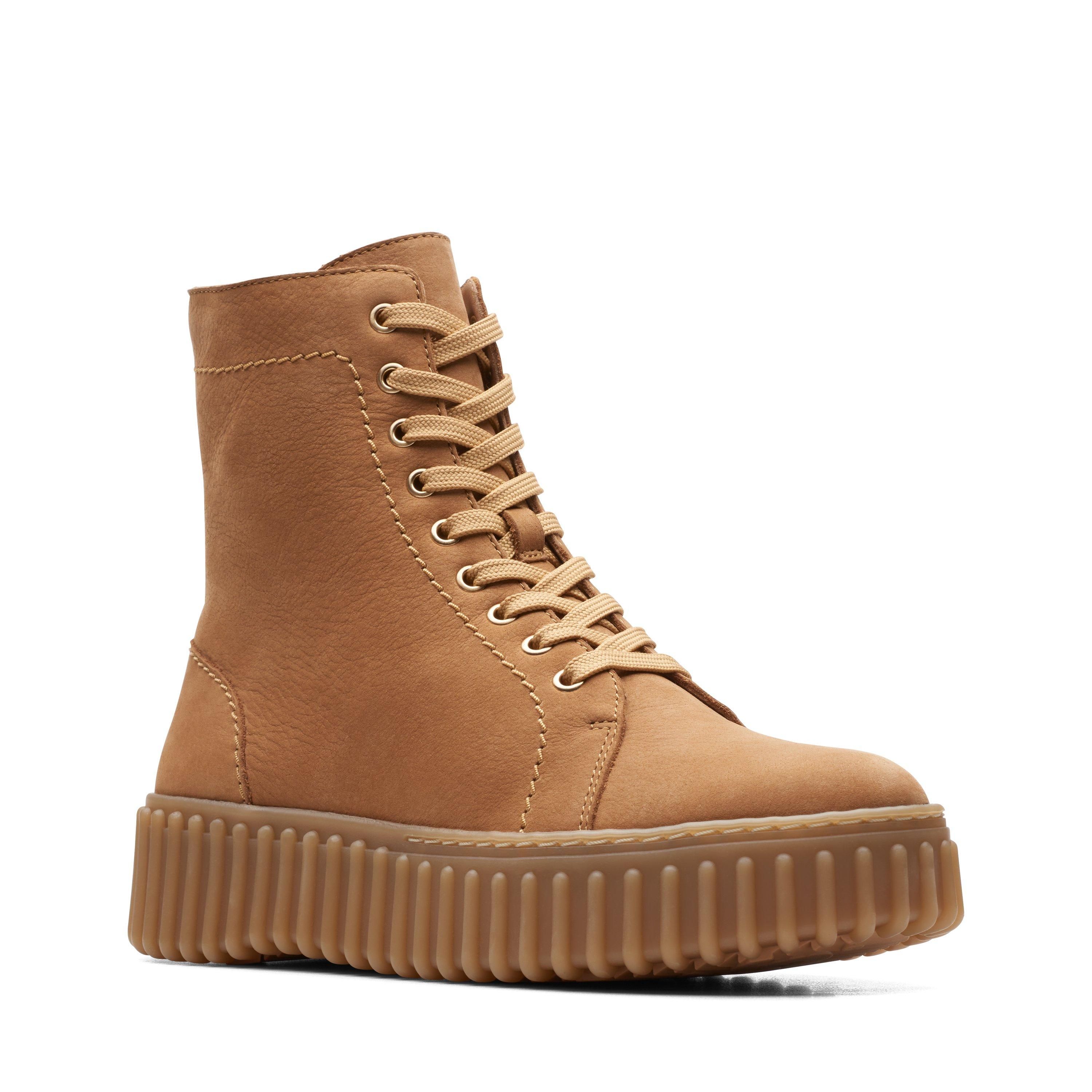 Clarks Torhill Rise Light Tan Nubuck Ankle Boots