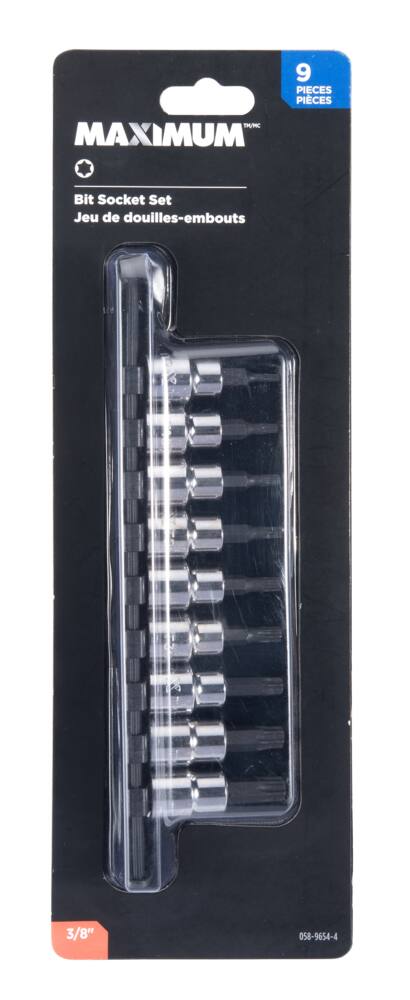 MAXIMUM Torx Bit Socket Set, 9-pc