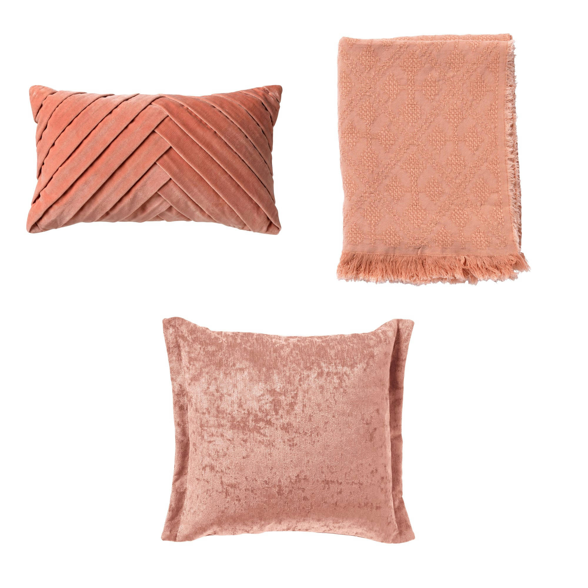 - LOT DE 3 - Sweet Courtyard - Coussin 30x50 cm - Coussin 45x45 cm - Pla