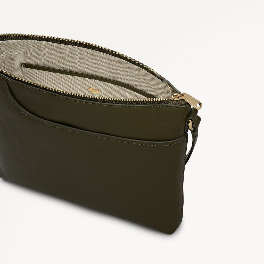 Pockets - Large Ziptop North-South Cross Body Bag